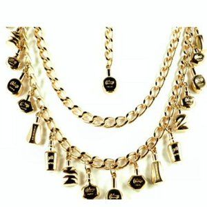 Cialenga Vintage Perfume Bottle Charm Chain Belt